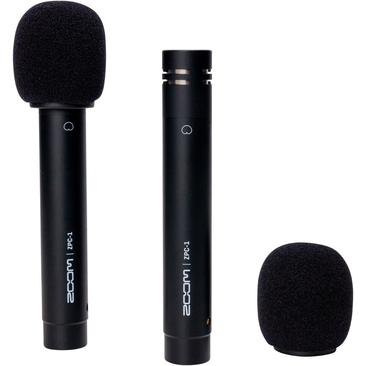 Zoom ZPC-1 shotgun microphone attachment with adjustable mount and compact design for professional audio recording.