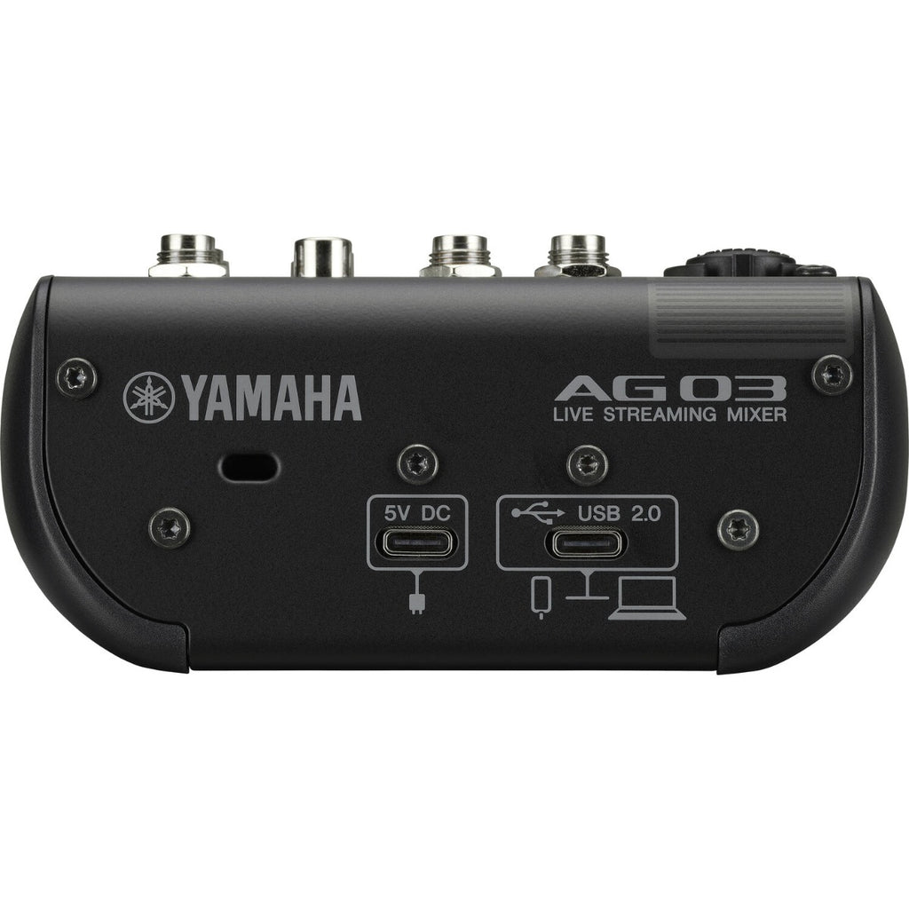Yamaha AG03 MK2 digital mixer with intuitive controls and multiple input options for versatile audio mixing.