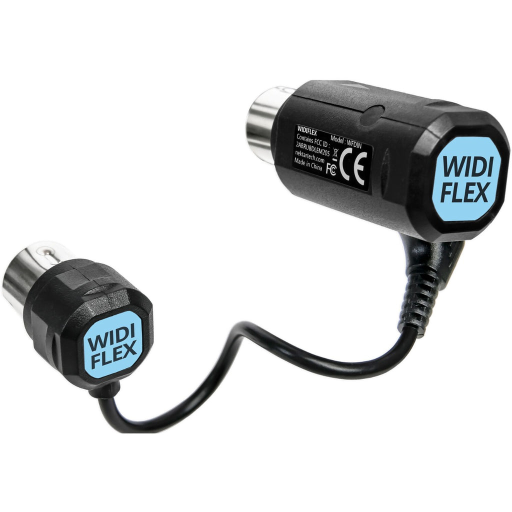 Nektar Widiflex MIDI cable with black connectors and flexible cable design for reliable music studio connectivity.