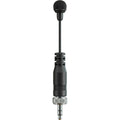 Sennheiser MKE Mini lavalier microphone clipped to clothing for high-quality audio recording and speech clarity.