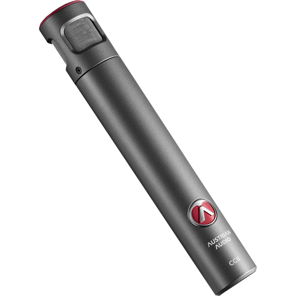 Austrian Audio CC8 stereo condenser microphone set with two professional microphones and accessories for high-quality audio recording.