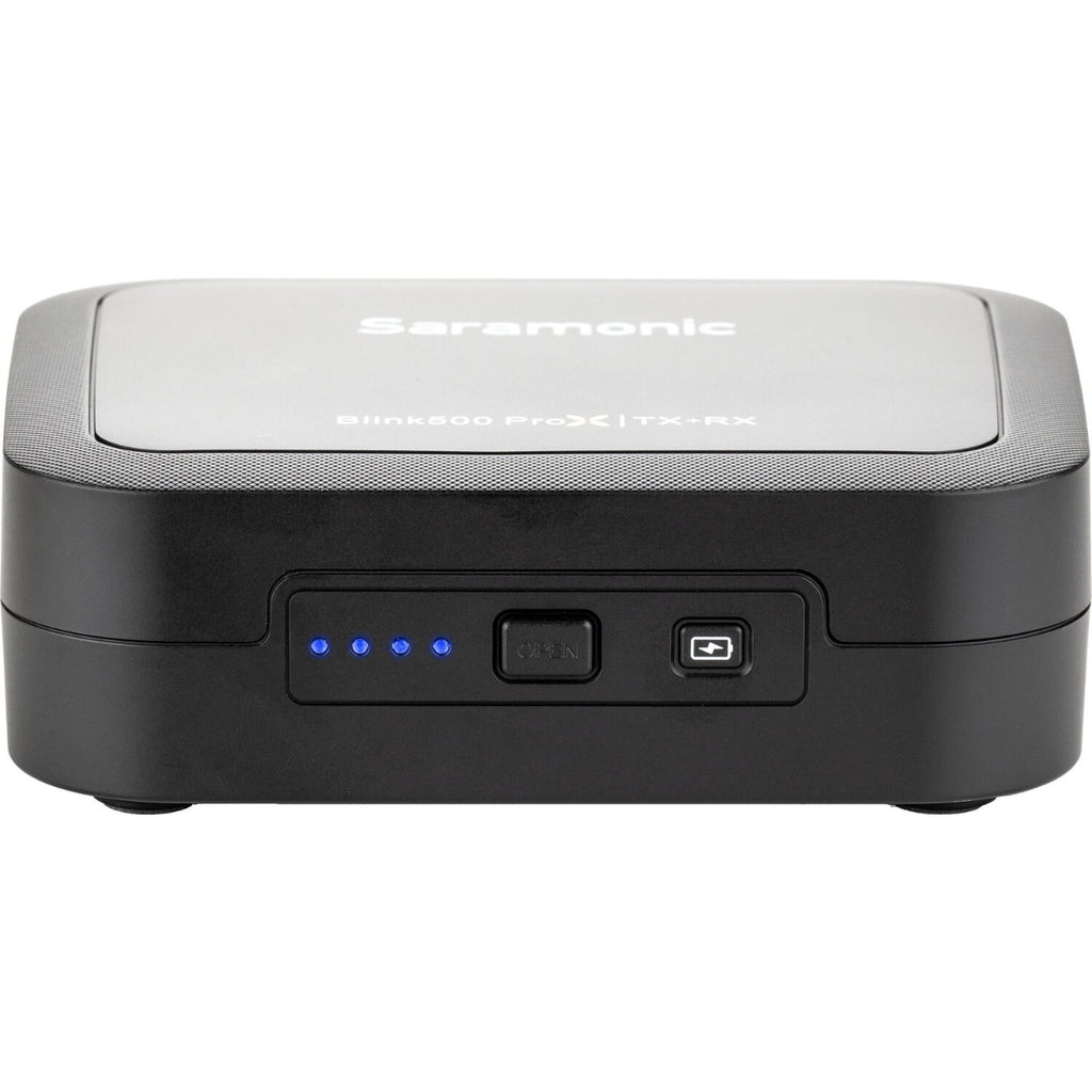 Saramonic Blink500 ProX B1 creator wireless microphone system with compact transmitter and receiver for high-quality audio.