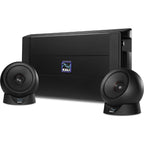 Pair of Kali Audio IN-UNF studio monitors with a subwoofer, part of a professional audio studio monitor bundle.