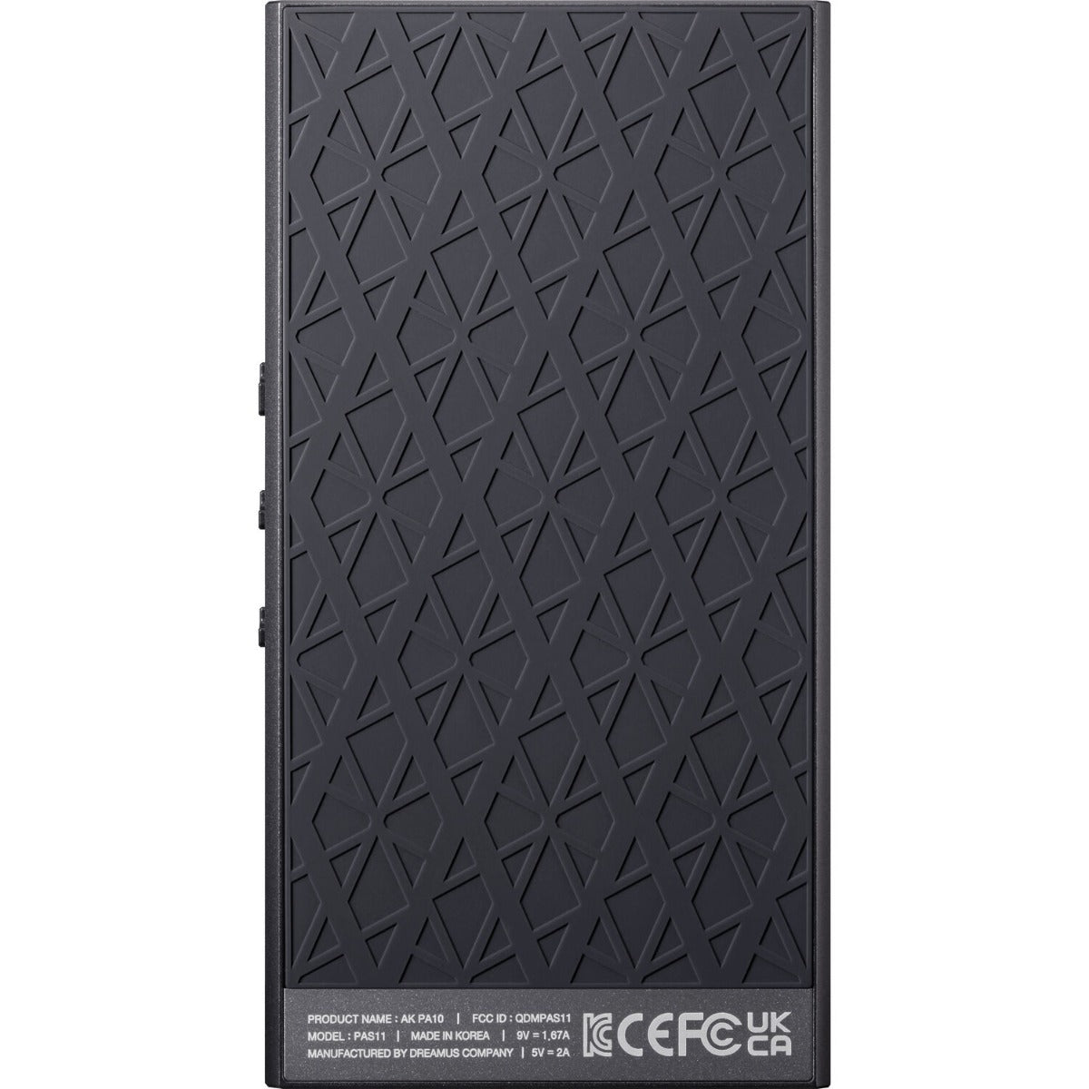 Astell&Kern AK PA10 portable headphone amplifier and DAC device with sleek black design and control buttons