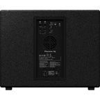 Pioneer DJ XPRS 1182S active subwoofer with black enclosure and control panel, designed for high-power sound reinforcement.