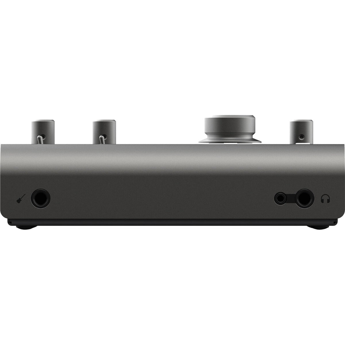 Audient iD24 audio interface with multiple input and output ports, professional-grade controls, and sleek black design.