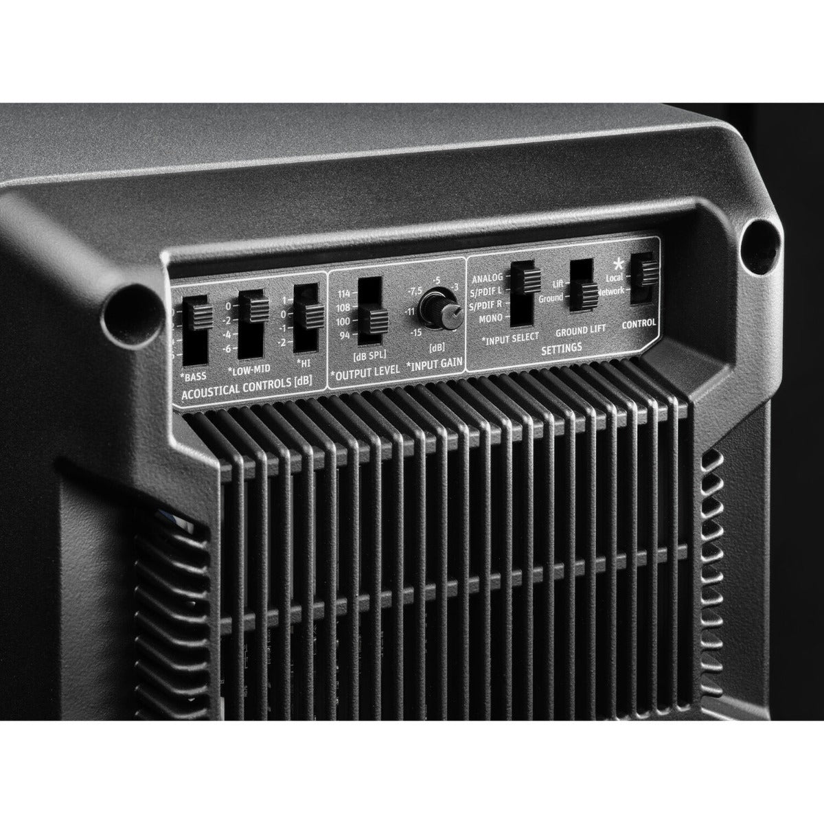 Neumann KH 120 II active nearfield monitor speakers set, compact professional studio monitors with sleek black finish.