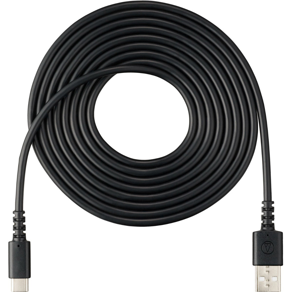 Audio Technica AT2040USB USB microphone with cardioid capsule, mounted on a stand with a pop filter for clear vocal recording.