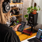 Focusrite Scarlett 18i16 4th Gen audio interface with multiple input and output ports, professional audio equipment for recording.