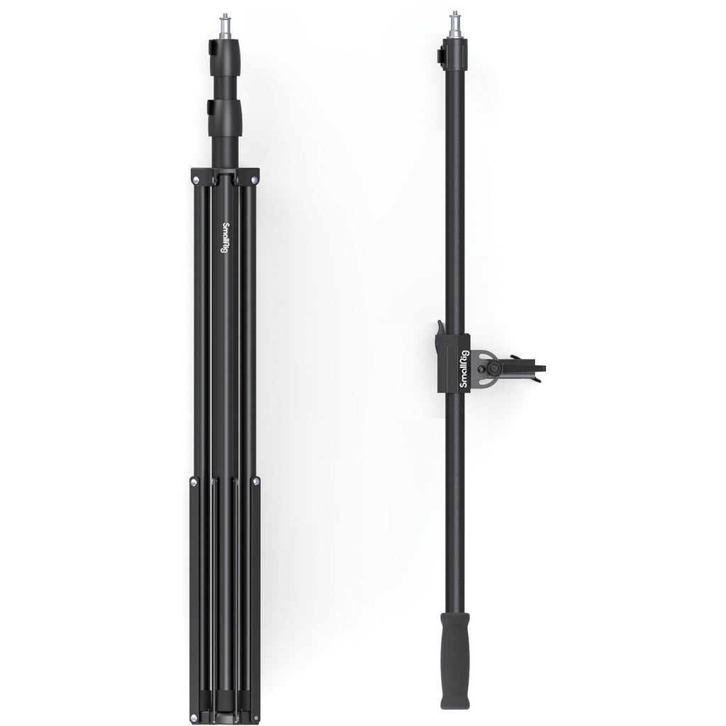 SmallRig RA-S280A air-cushioned light stand with adjustable arm for video lighting setups, sturdy and portable.
