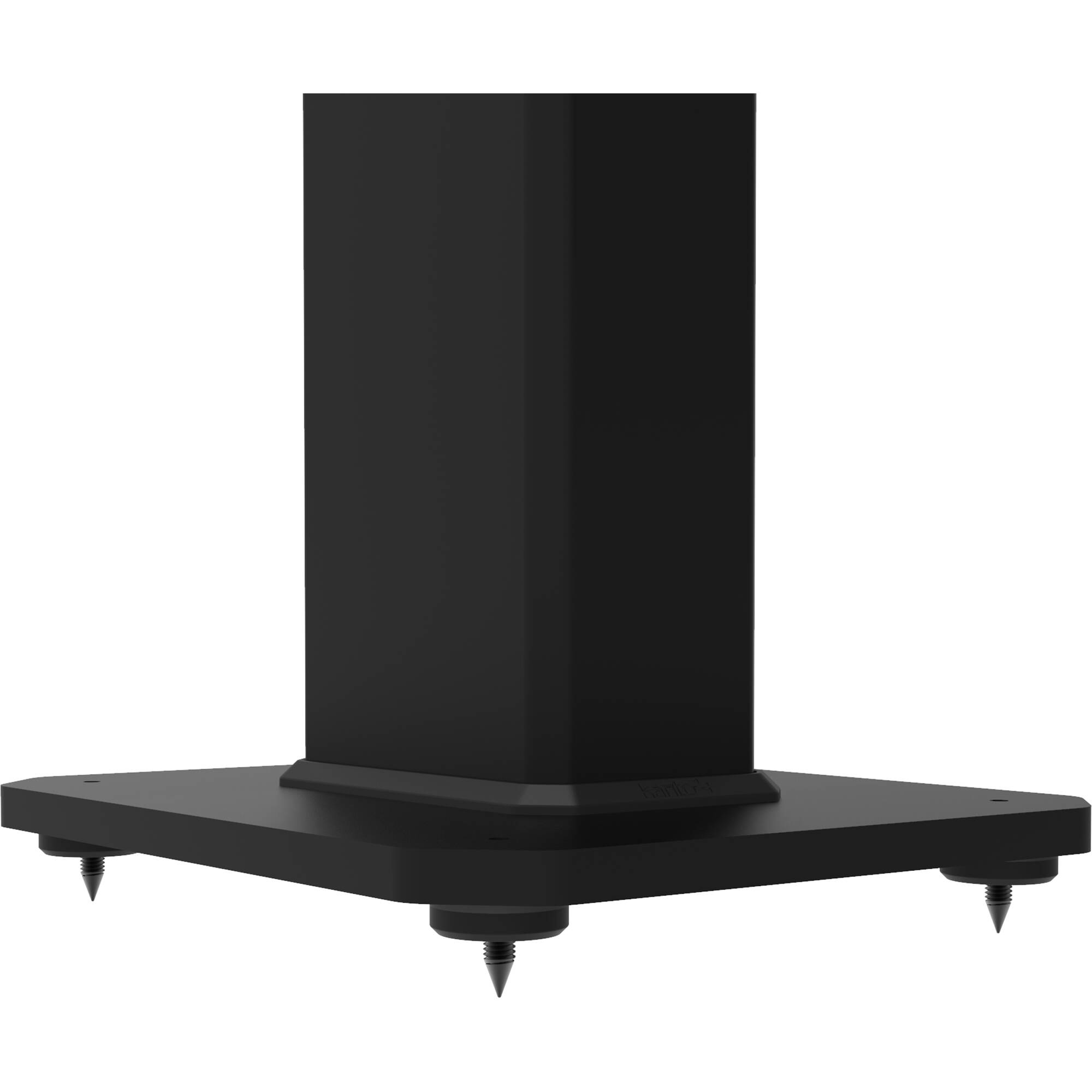Kanto Audio SX 22" speaker stands with black metal construction and adjustable height for audio equipment.