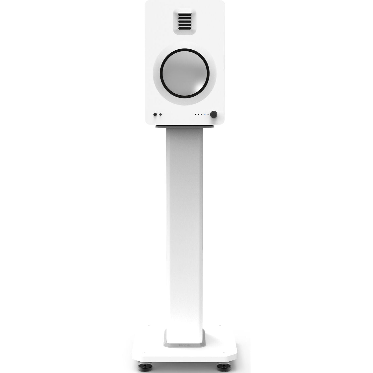 Kanto Audio SX 22-inch speaker stands supporting audio speakers with adjustable height and stable design.