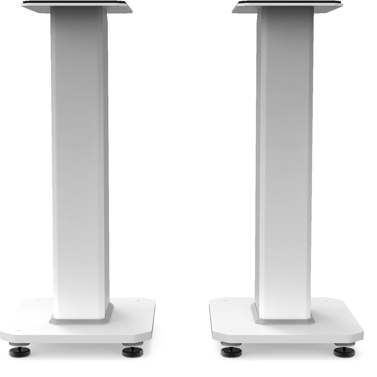 Kanto Audio SX 22-inch speaker stands supporting audio speakers with sturdy metal construction and adjustable height.