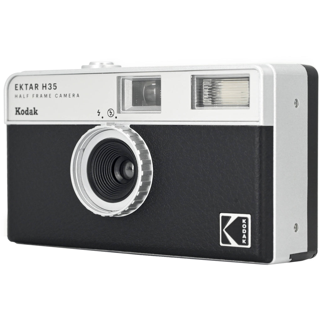 Kodak EKTAR H35 Half Frame Compact Camera, instant and portable camera with sleek design and film loading area visible.