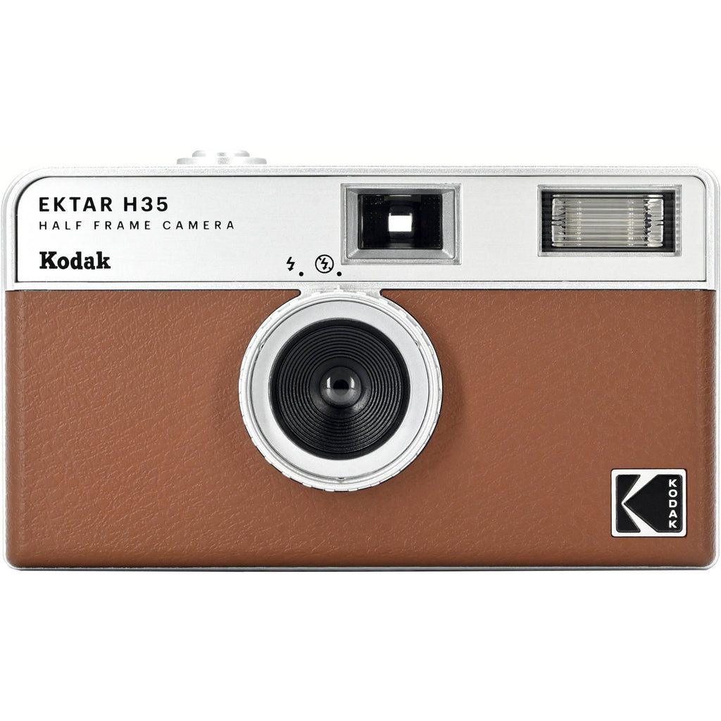 Kodak EKTAR H35 half-frame instant camera with compact design, black body, and lens, ideal for vintage-style photography.