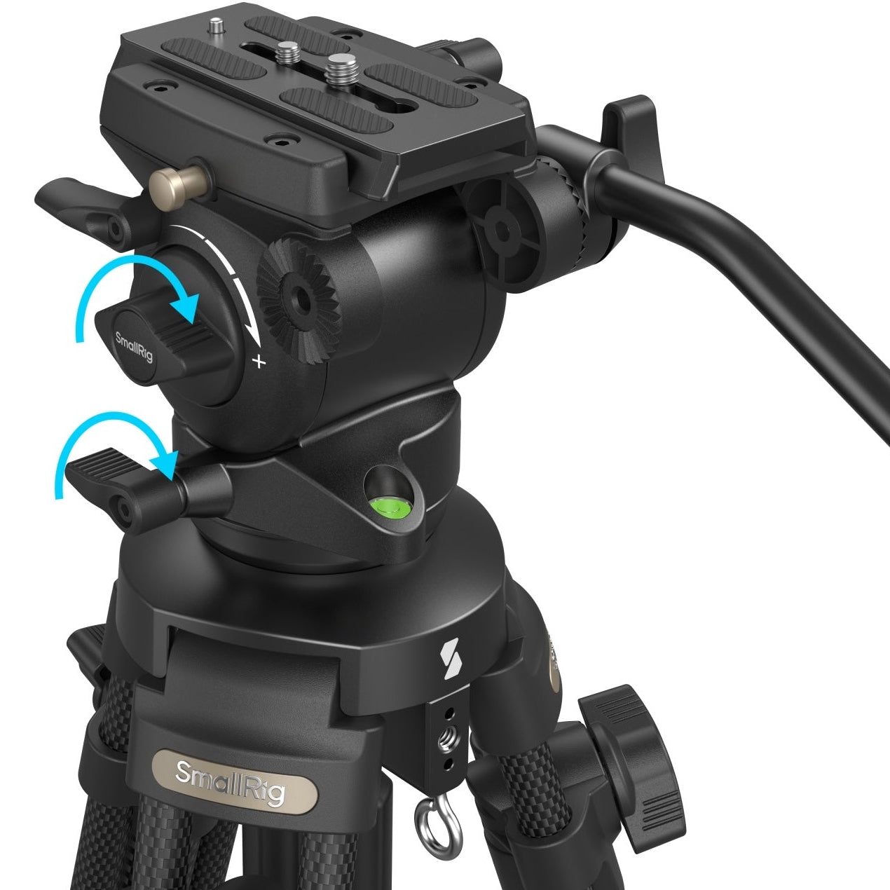 SmallRig AD-50 lightweight carbon fiber video tripod kit with adjustable legs and compact design for stable filming.