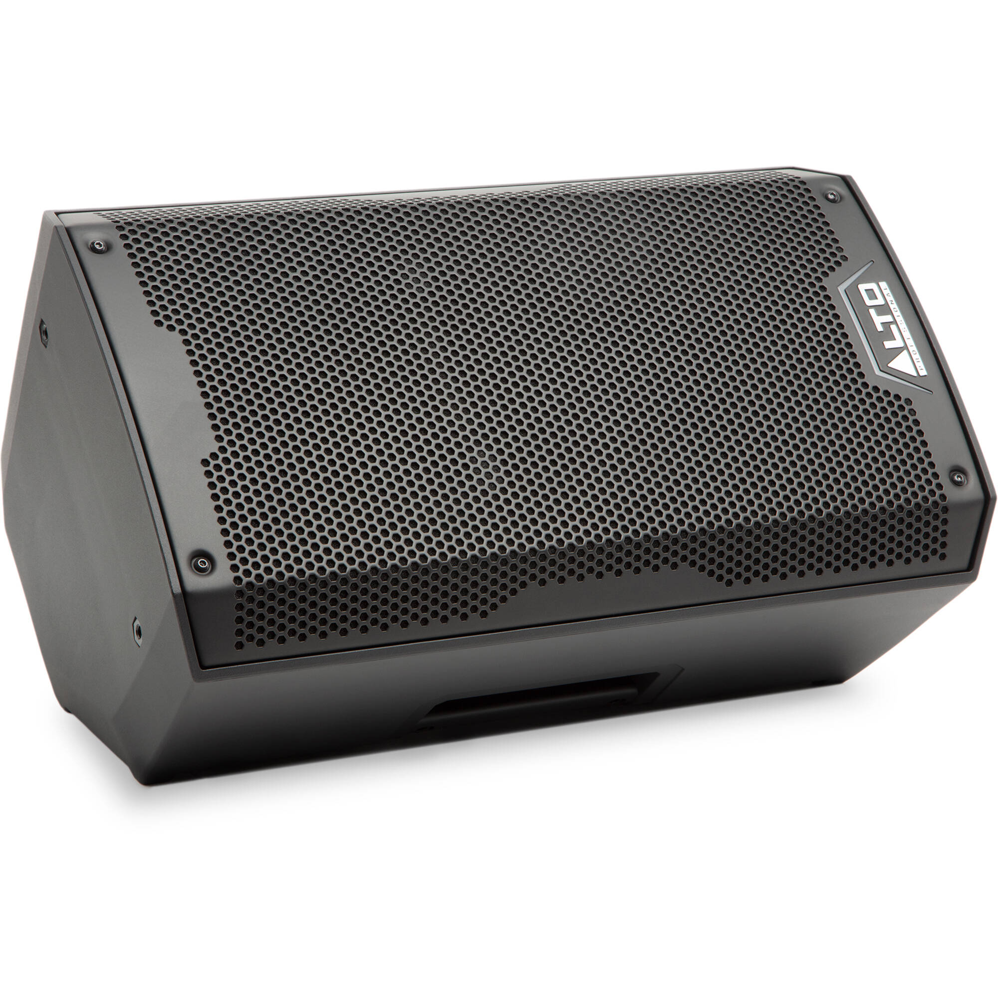 Alto Professional TS408 PA speaker system with black enclosure and control panel, designed for live sound reinforcement.