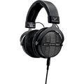 Beyerdynamic DT 1990 Pro MK2 studio headphones with open-back design and adjustable headband, black and silver finish.