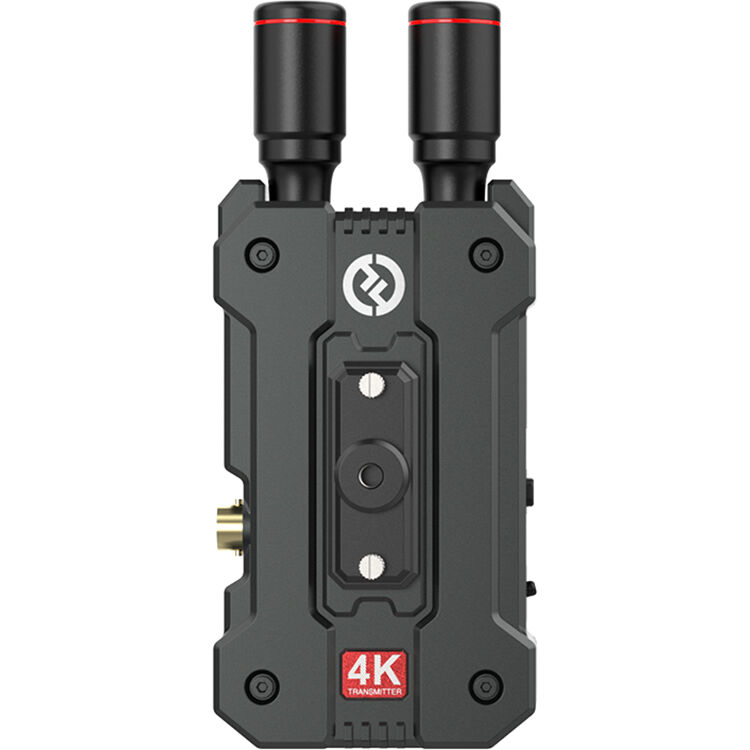 Hollyland Mars 4K wireless video transmitter system with compact design and multiple connection ports for professional filming.