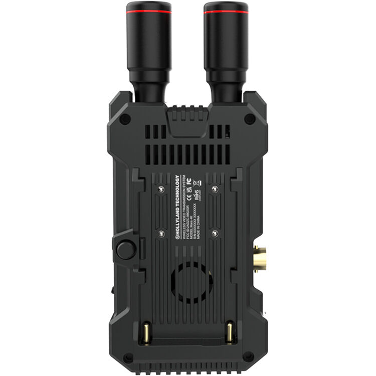Hollyland Mars 4K wireless video transmitter system with multiple ports and compact design for professional video streaming.