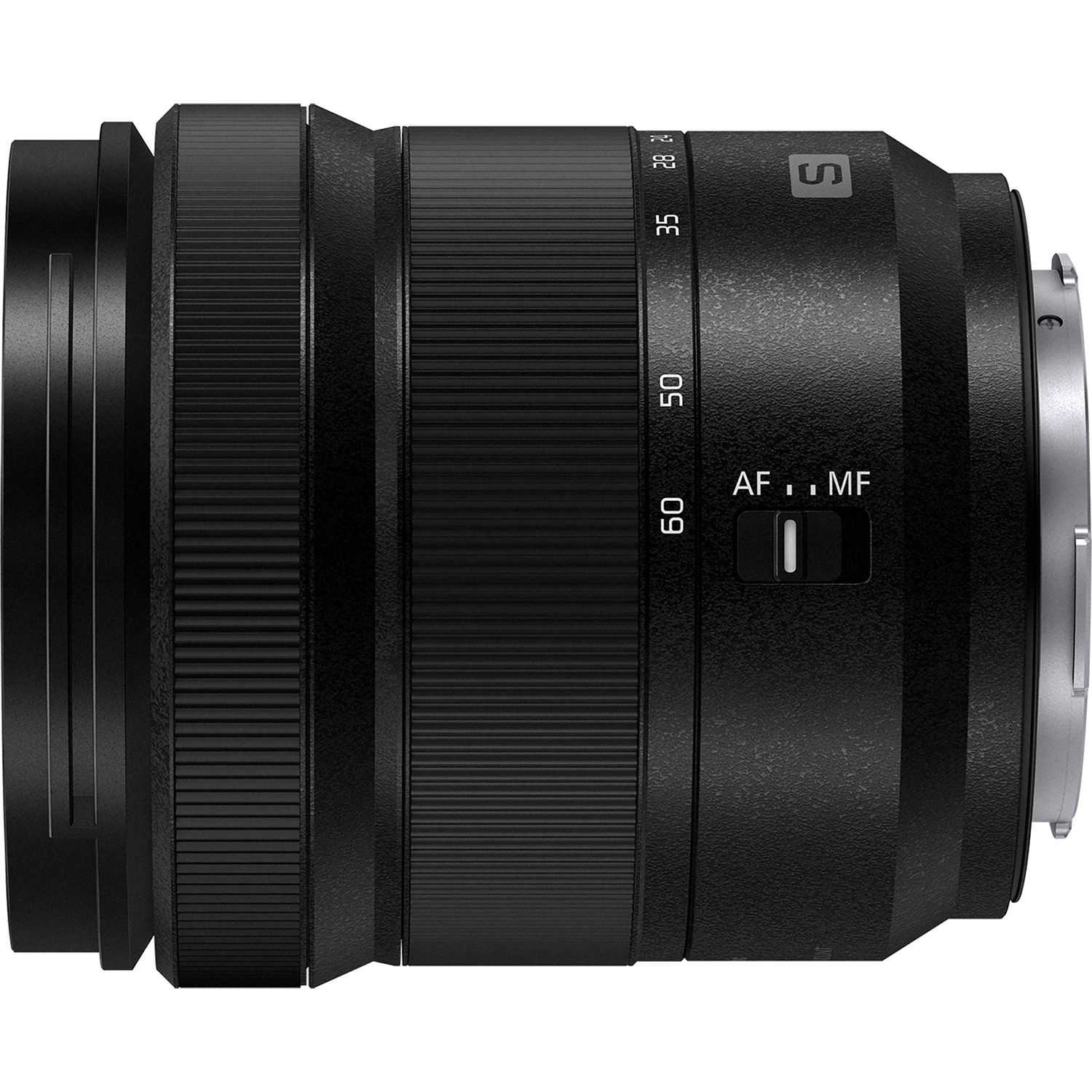 Panasonic Lumix S5M2X 20-60mm kit video camera with lens, black body, and control buttons on top and side.
