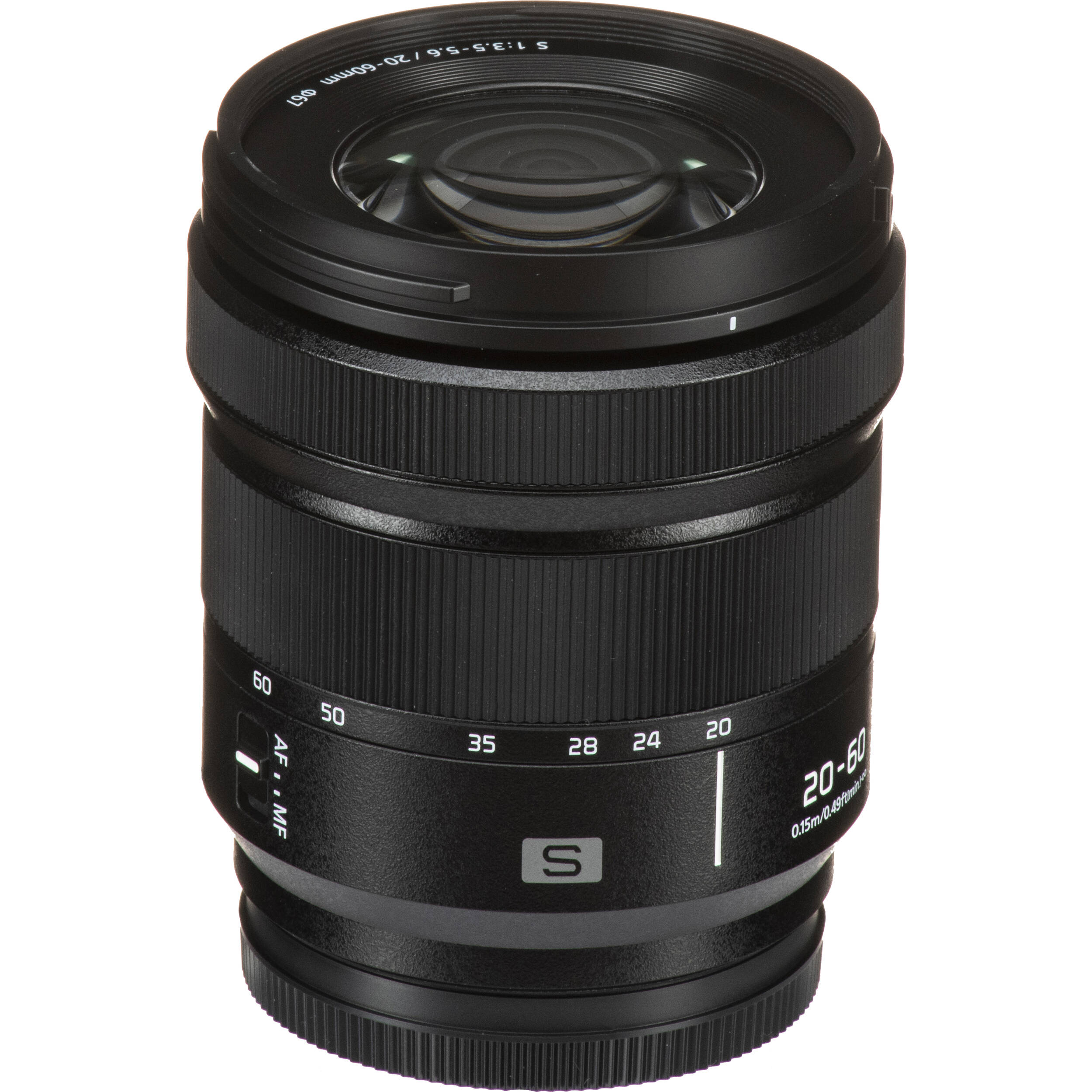 Panasonic Lumix S5M2X 20-60mm kit video camera showing the camera body with lens attached.