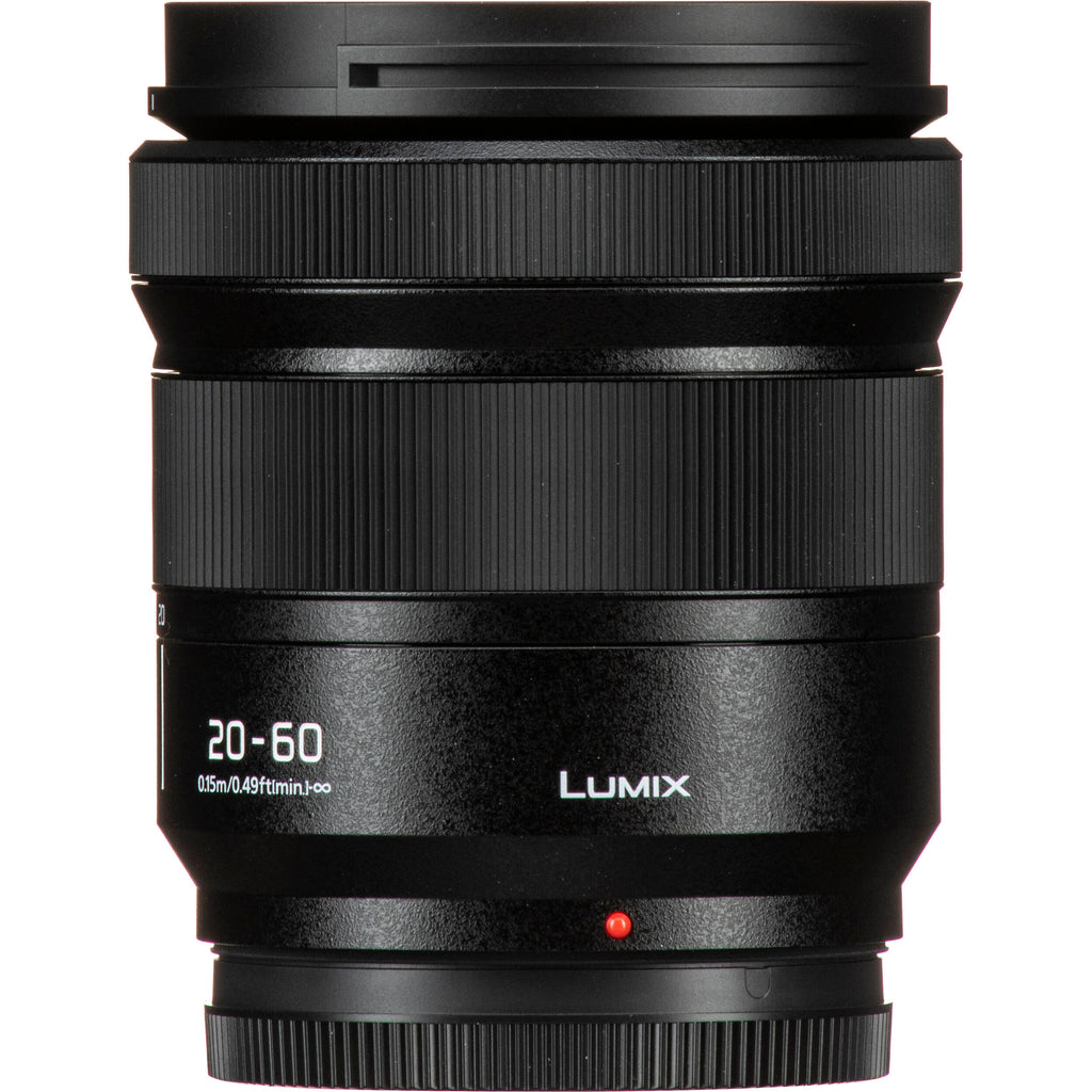 Panasonic Lumix S5M2X video camera with 20-60mm lens kit, showing the camera body and lens attached on a neutral background.