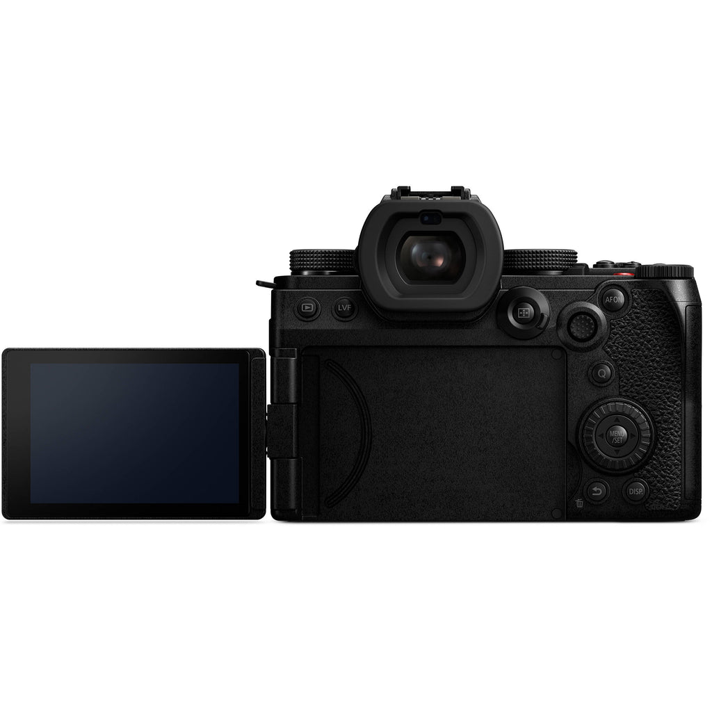 Panasonic Lumix S5M2X video camera with 20-60mm lens kit, compact design, and professional features for high-quality filming.