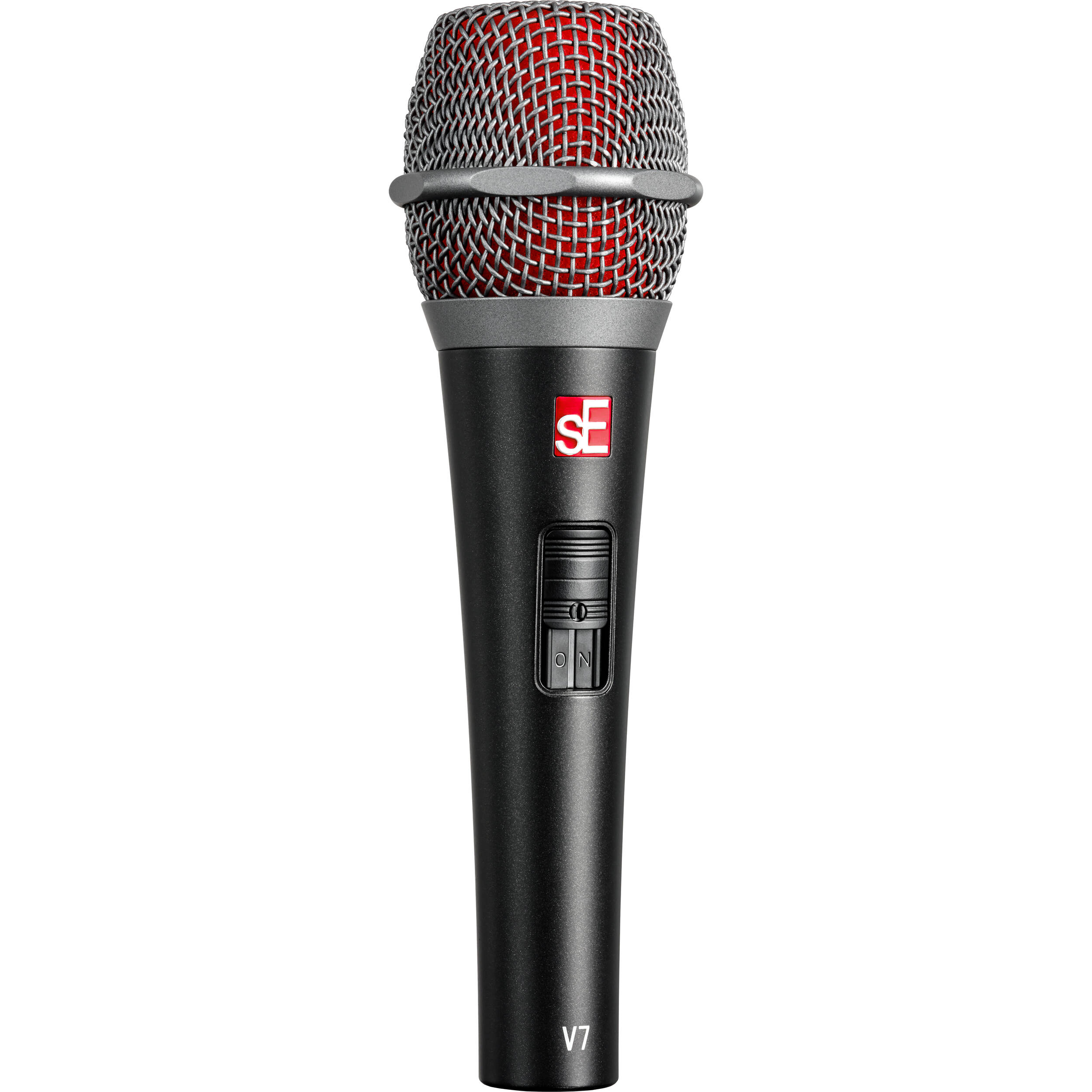 sE Electronics V7 dynamic microphone with switch, professional audio equipment for vocals and instruments.