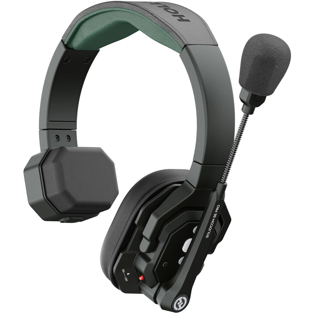 Hollyland Solidcom SE Pro remote headset for video communication, featuring comfortable ear cushions and microphone.