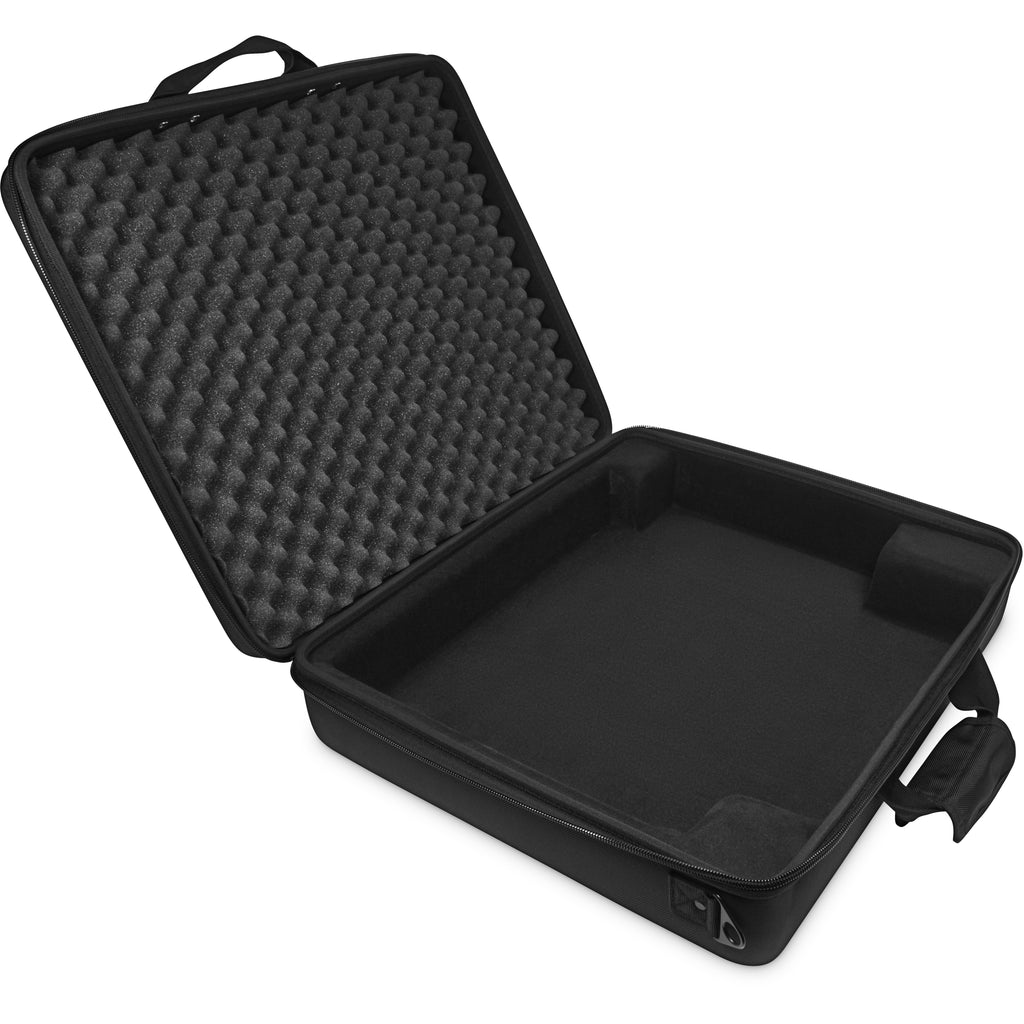 AlphaTheta DJC-3000X DJ hard case with foam interior for CDJ-3000X, durable black protective bag for DJ equipment.