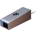 SilentPower iPower Elite power supply unit with sleek design and cooling features, showcased from a front angle.
