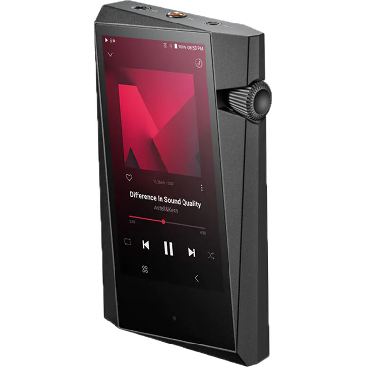 Astell&Kern A&norma SR35 portable music player with sleek black design and touchscreen display.