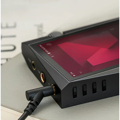 Astell&Kern A&norma SR35 portable music player in black, showing the front display and control buttons.