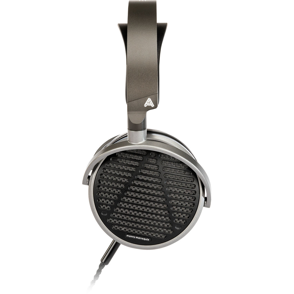 Audeze MM-100 studio headphones with over-ear design and plush ear cups, ideal for professional audio mixing and listening.