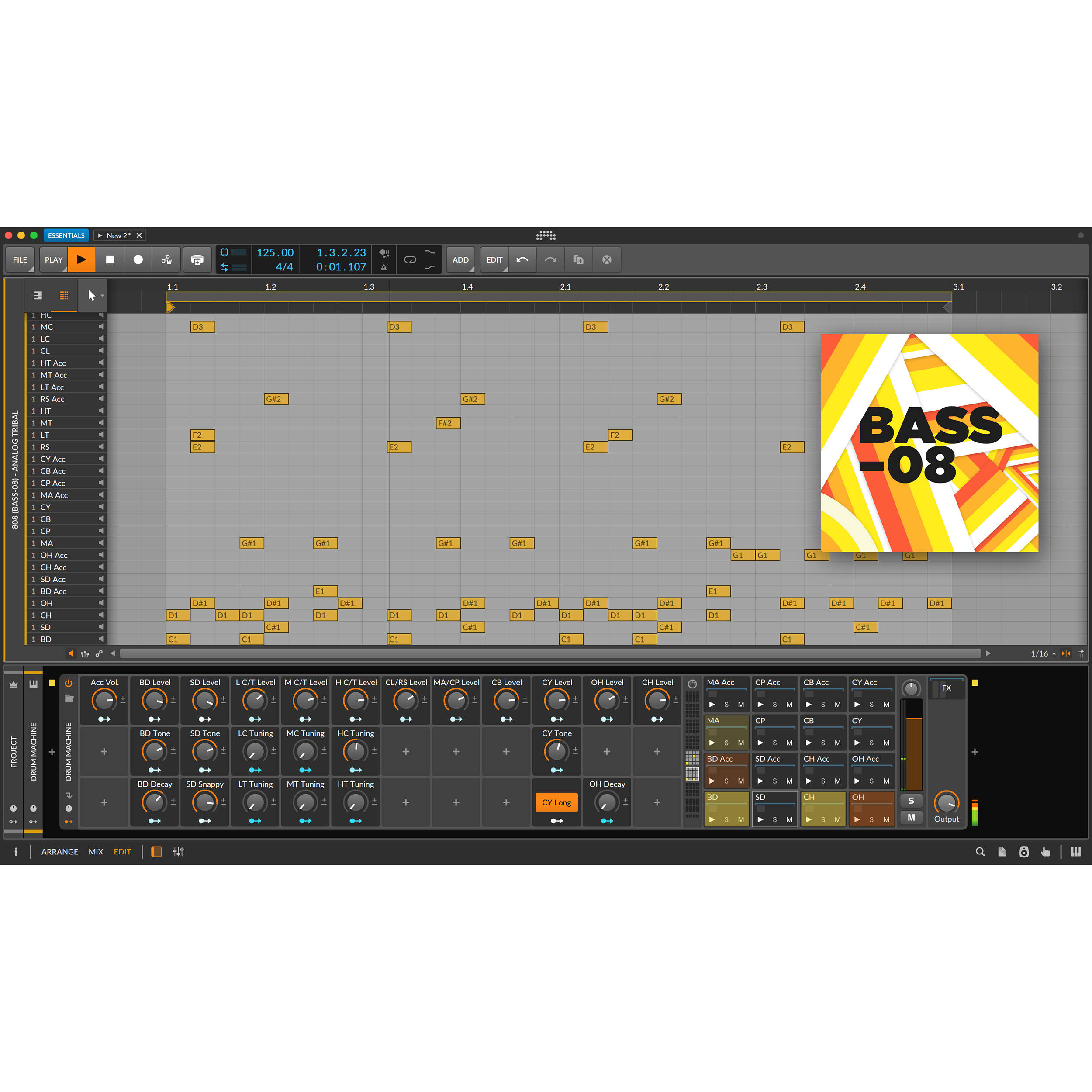 Bitwig Studio 5 music production software interface with digital audio workstation features and colorful waveform displays.