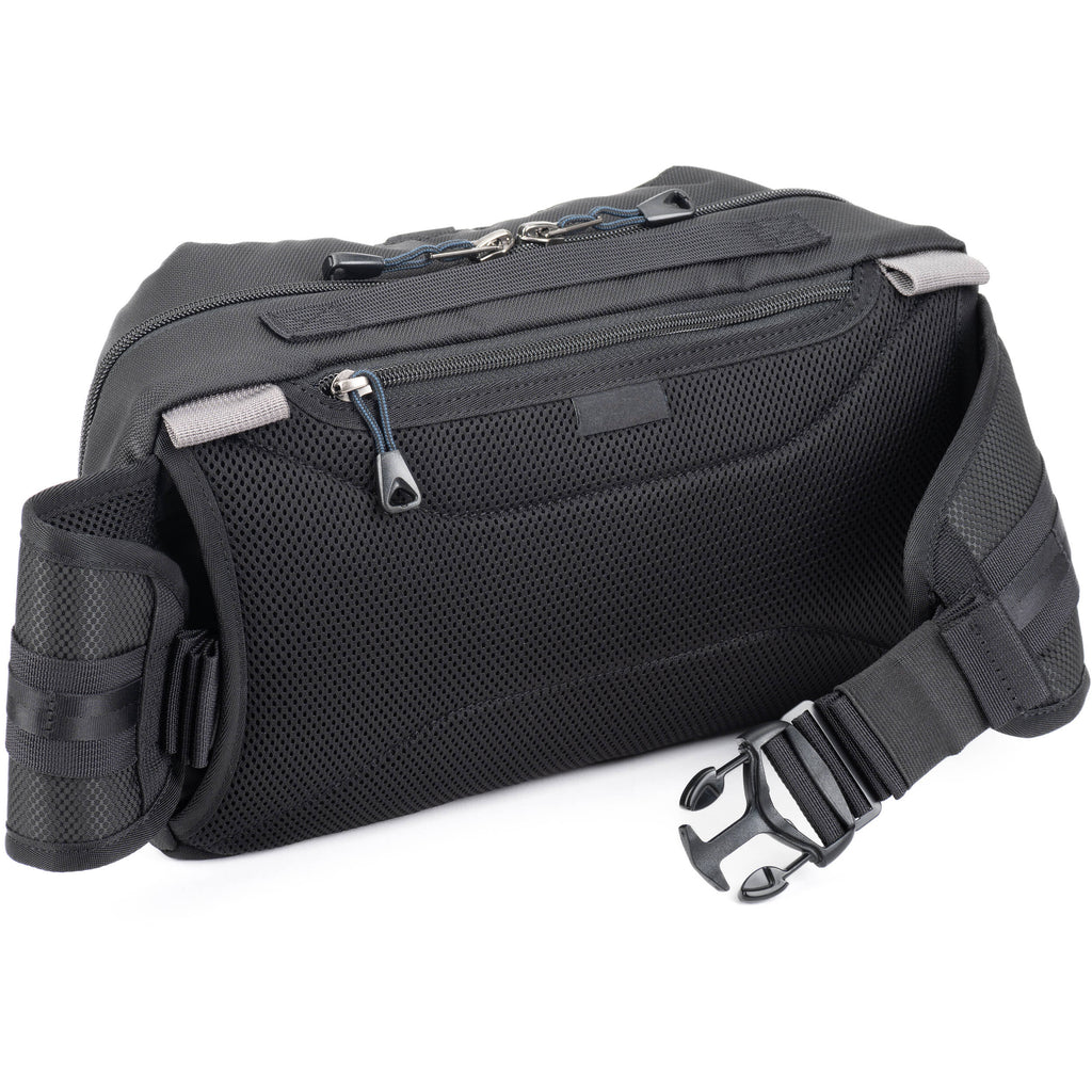 Think Tank PressPass video equipment bag with padded compartments for camera gear and accessories.