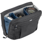 Think Tank PressPass video equipment bag with padded compartments for camera gear and accessories.