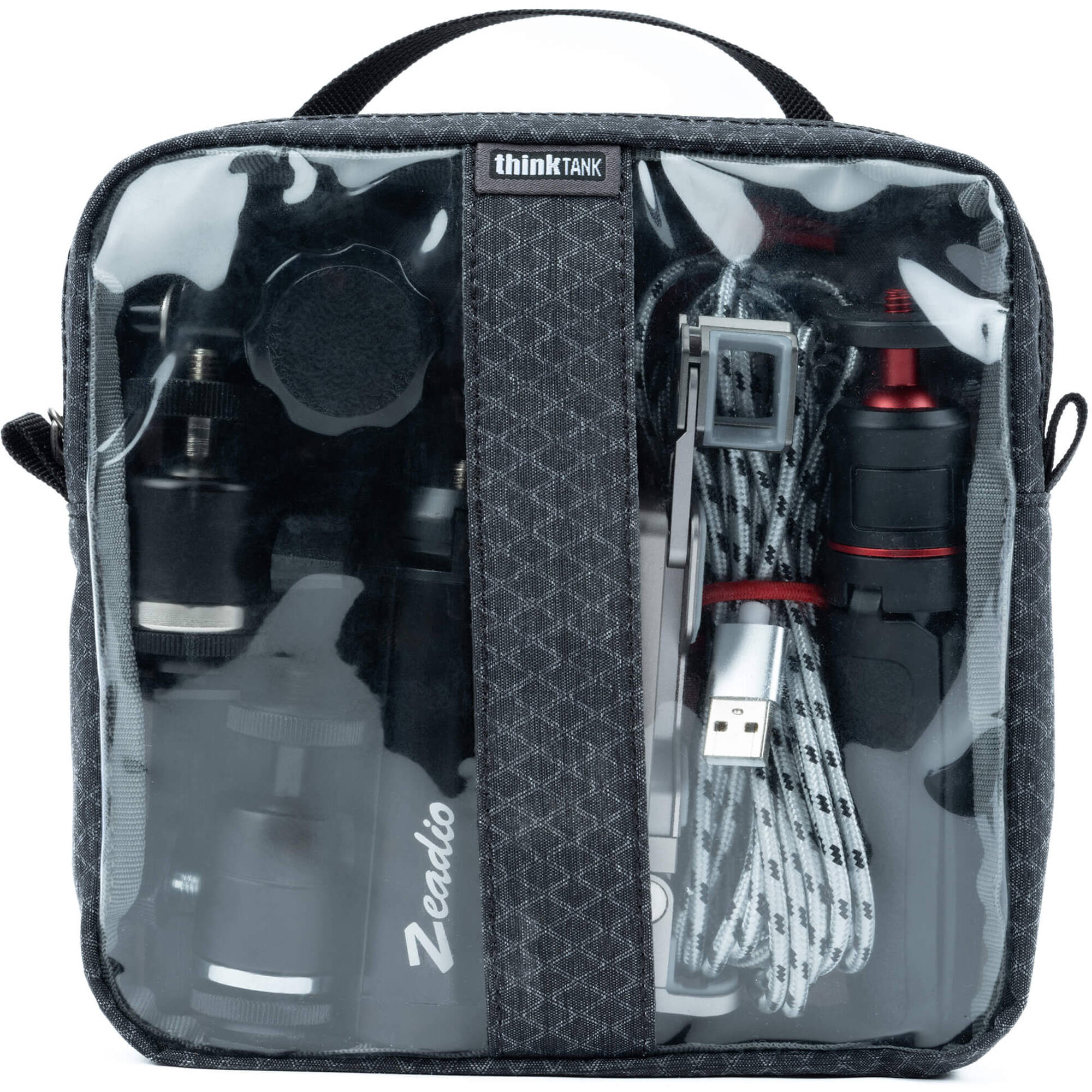 Think Tank Cable Management V3.0 video equipment bag with multiple compartments for organizing cables and accessories.