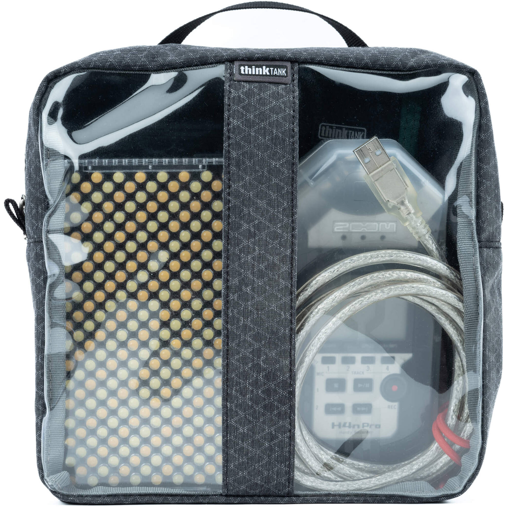 Think Tank Cable Management V3.0 video equipment bag with multiple compartments for organizing cables and accessories.
