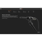 IK Multimedia ARC Studio room calibration device shown in a professional setup with cables and control interface.