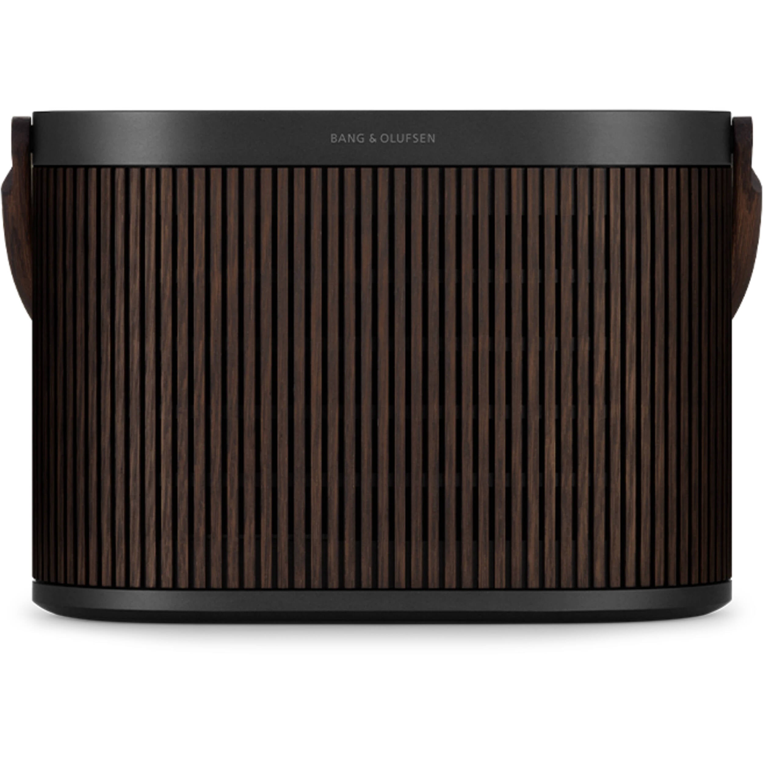 Bang & Olufsen Beosound A5 portable speaker with sleek design and fabric cover, showcasing its modern, high-quality audio device.