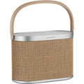 Bang & Olufsen Beosound A5 portable speaker with sleek design and fabric grille, ideal for high-quality wireless audio.