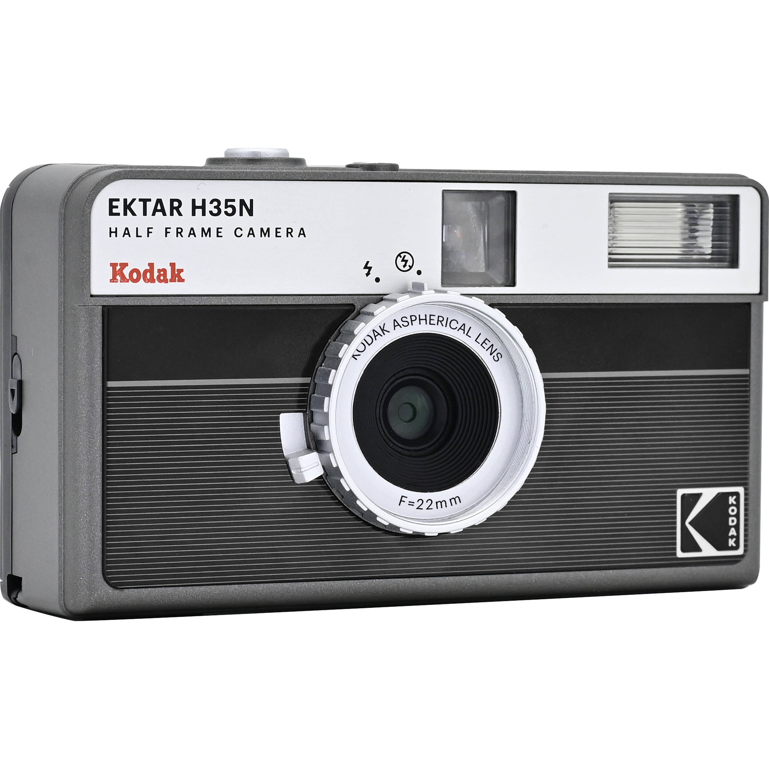 Kodak EKTAR H35N compact instant camera with vintage design, featuring a lens and viewfinder for instant photography.