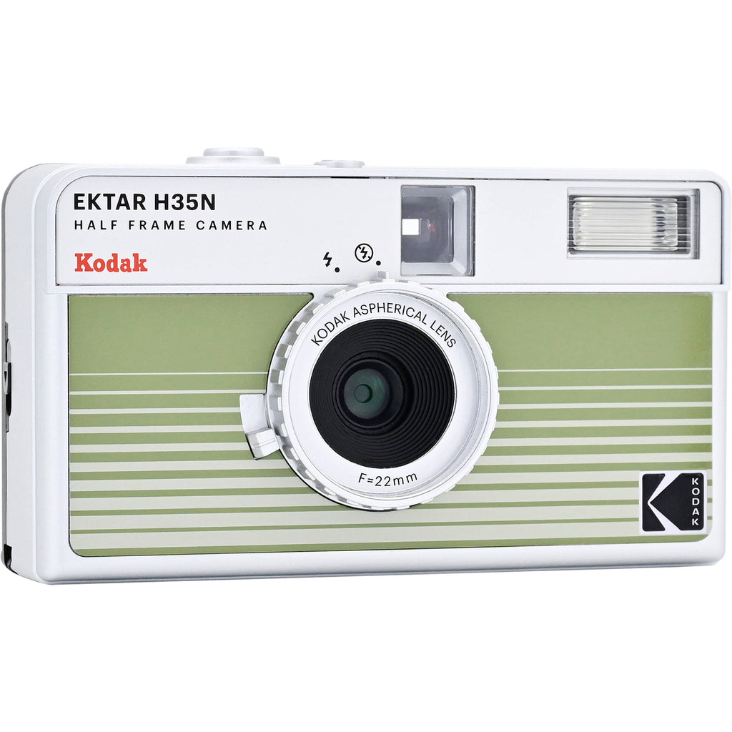Kodak EKTAR H35N compact instant camera with sleek black design and viewfinder, perfect for casual photography.
