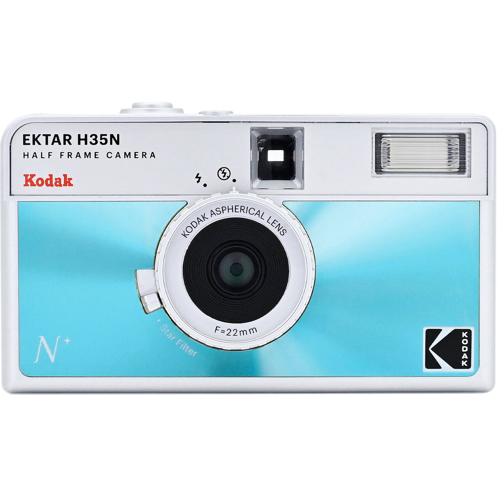 Kodak EKTAR H35N compact instant camera with a sleek black design, ready for capturing quick, high-quality photos.