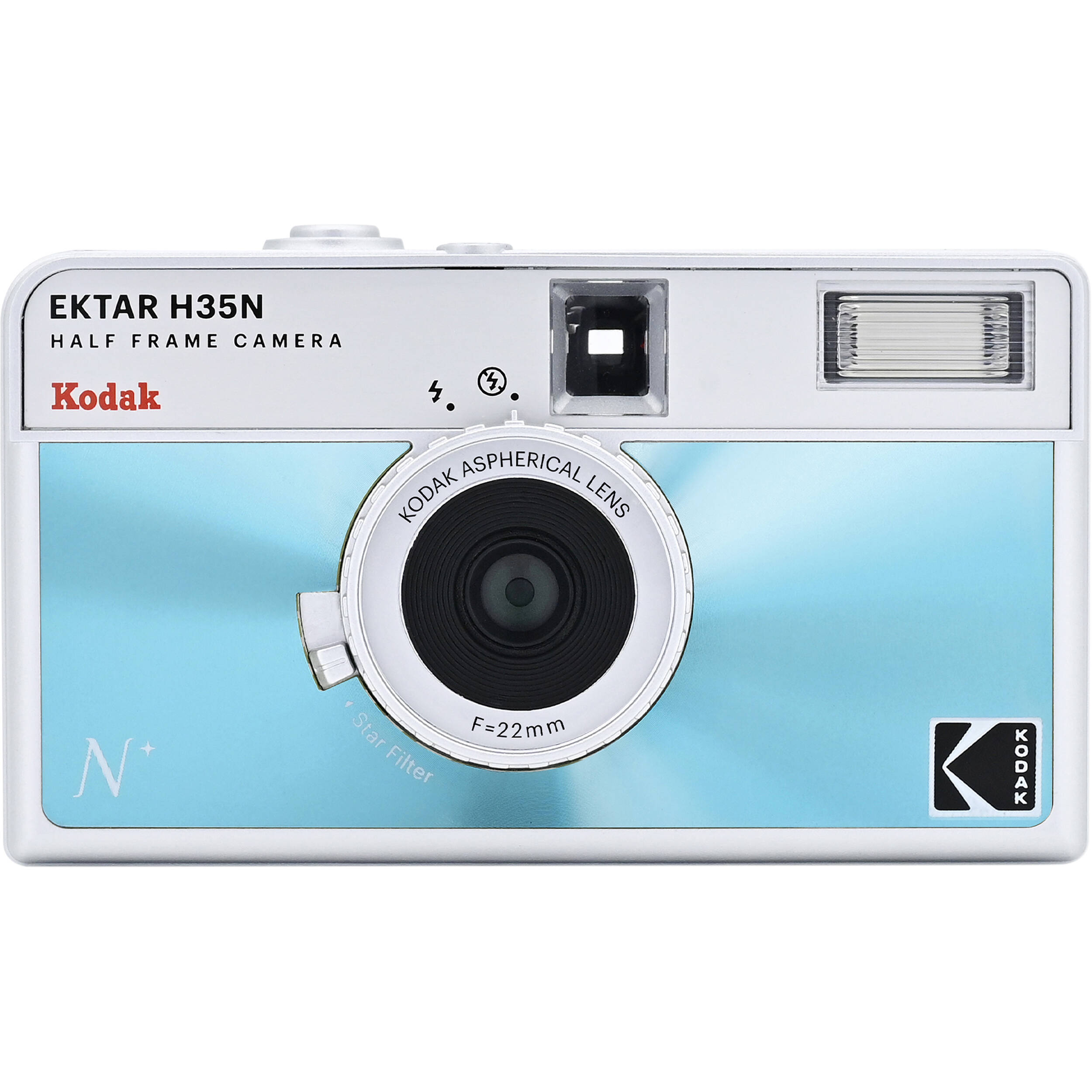 Kodak EKTAR H35N compact instant camera with a sleek black design, ready for capturing quick, high-quality photos.