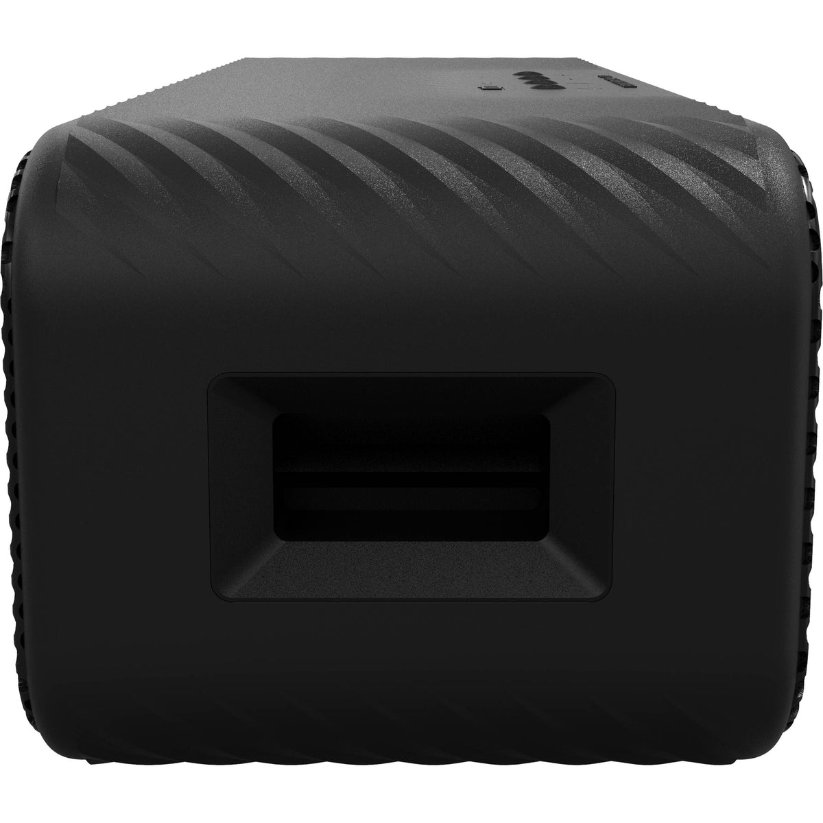 Klipsch Detroit portable speakers showcasing a sleek design with wood finish and front speaker grille.