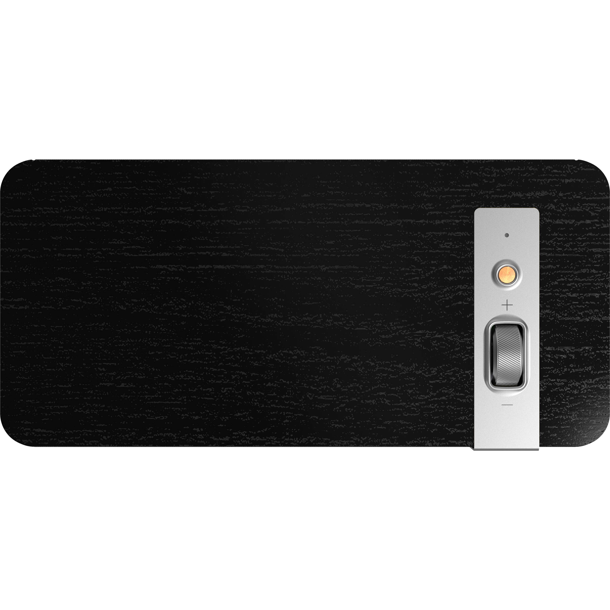 Wireless Klipsch The One Plus speaker with a sleek black design and control buttons on top.