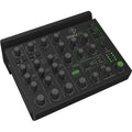 Mackie MobileMix video streaming mixer with multiple input channels and control knobs for live streaming setups.